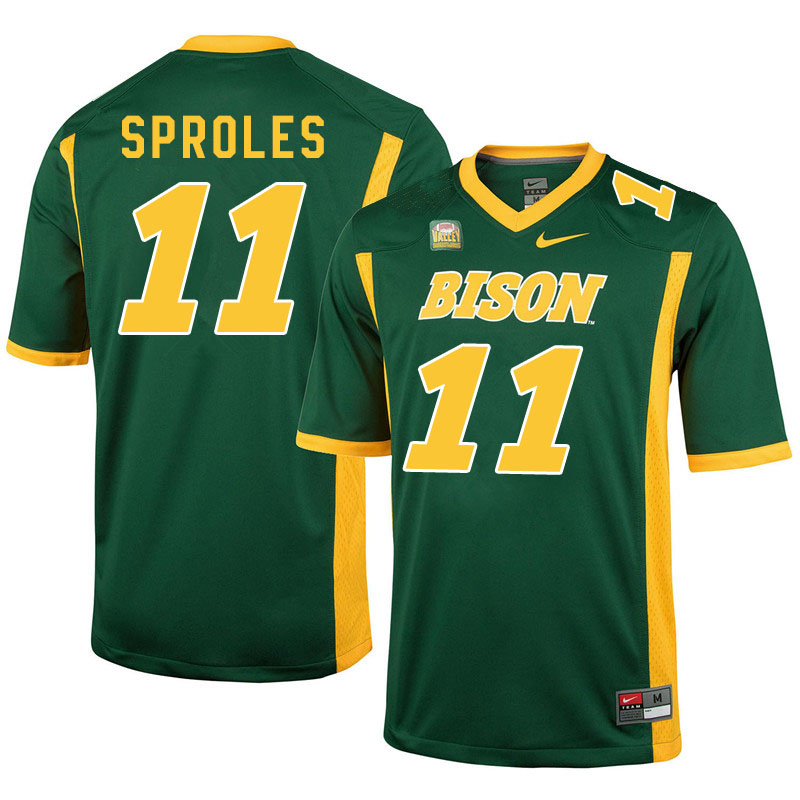 Men #11 Phoenix Sproles North Dakota State Bison College Football Jerseys Sale-Green